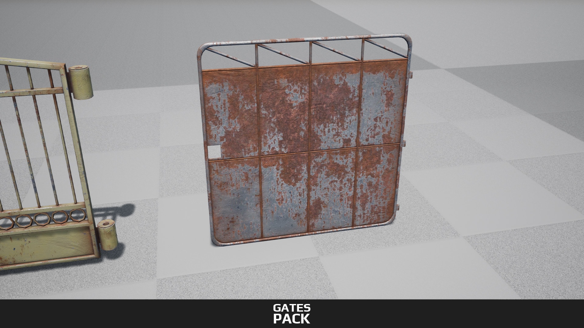 Gates Pack Old Industrial Gate (Rusty) in Props UE Marketplace